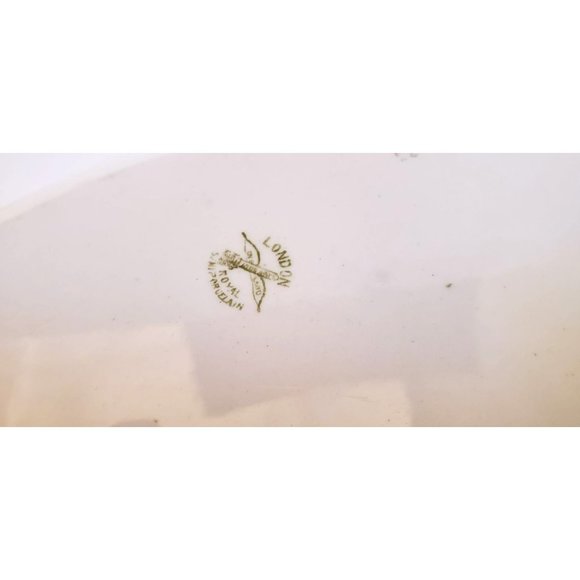 Vintage Pink Floral Ridgeway Royal Semi Porcelain Platter Bowl Dish Numbered Set - Picture 3 of 8